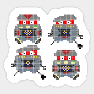 #floatyrobotbuddies (8 bit style) Sticker